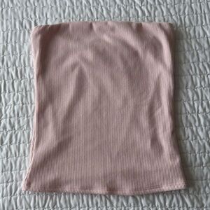 Pink Ribbed Tube Top